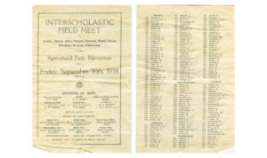 1943 norwell track field meet program